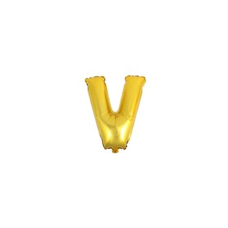 Balon Litera "V"  złoty 81cm (32")