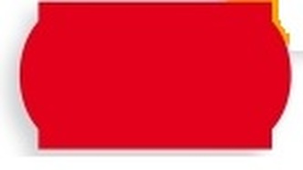 Taśma do metkownicy falista czerwona 1-rzędowa 5szt