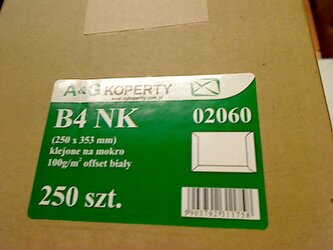 Koperty B4 NK białe op. 250 sztuk