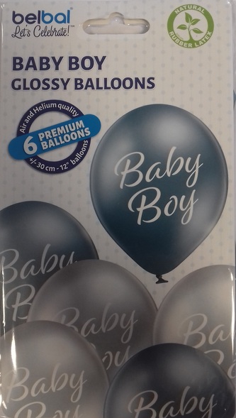 Balony lśniące dla chłopca 6szt \n BN06-751