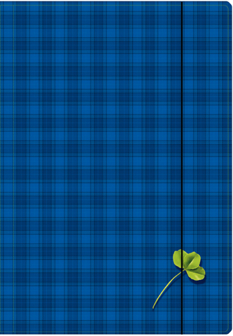 Teczka z gumką Kreska A4 WZÓR KRATA 10szt