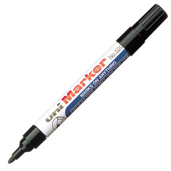 Marker pemanentny Uni 520F czarny okrągły *