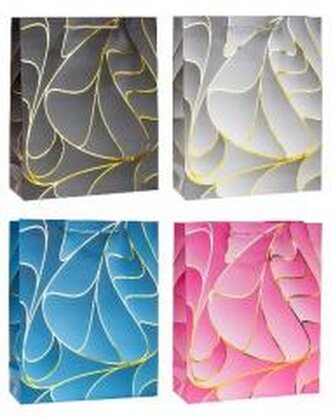 Torebka ozdobna 26x32x10cm hot-stamp mix ROZETTE