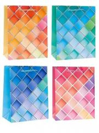 Torebka ozdobna 18x23x8cm hot-stamp mix ROZETTE