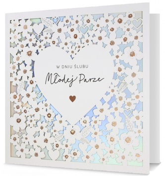 Karnet Ślub Gold holo UK-GOLD-26