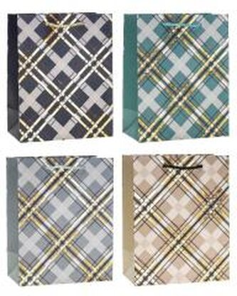 Torebka ozdobna 26x32x10cm hot-stamp mix ROZETTE