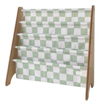 3 SPROUTS Stojan na knížky Recycled Checkerboard/Green