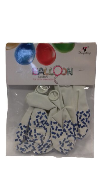 Balony pomarańczowe w czarne paski, 6szt.op.