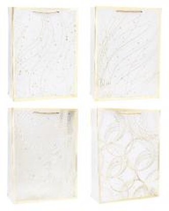 Torebka ozdobna 18x23x8cm hot-stamp mix ROZETTE