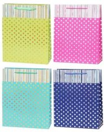 Torebka Lux 18x23x8cm kropki mix ROZETTE