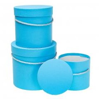 Pudełko Flower Box 3szt niebieski ROZETTE