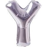 Balon Litera "Y" 81cm srebrny