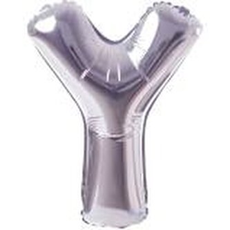 Balon Litera "Y" 81cm srebrny
