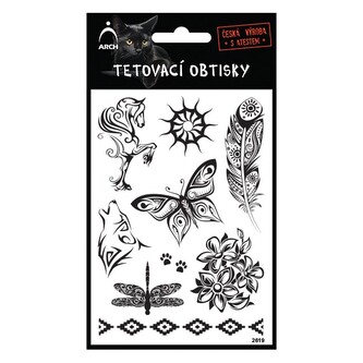 Černé tetovací obtisky - kůň