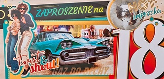 Zaproszenie party 18-te urodziny op.10szt