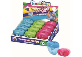 Temperówka z trzema otworami Bambino
