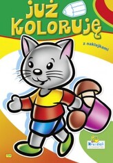 Kolorowanka. Już koloruję - Kotek z grzybami (A5, 16 str.)