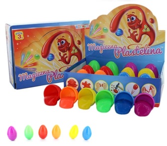 Magiczna plastelina w jajku (display 12 szt.) *