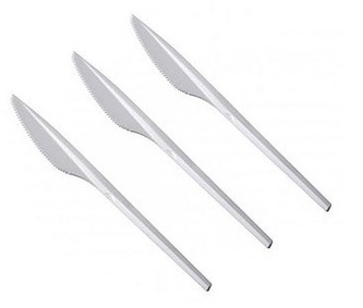 Nóż biały Superior wielokrotnego użytku 3,6g 17,5cm 50szt