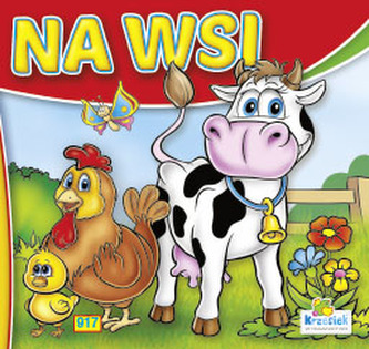 Na wsi - Krowa i kura. Książeczka harmonijka