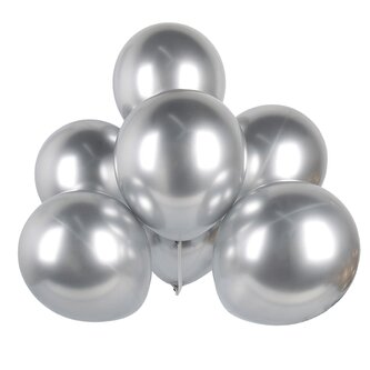 Balony chrom srebrne 30cm. op.50 szt.