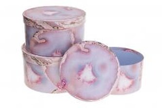 Pudełko Flower Box 3szt różowy ROZETTE