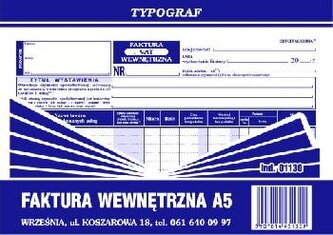 Faktura wewnętrzna A-5(s)