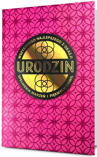 Karnet B6 HM-200 Urodziny różowe wzory HM200-3354