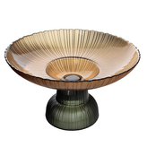 DAZ GLASS Patera na nodze 31x18cm brązowy