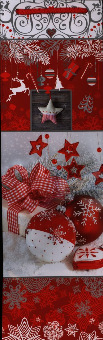 Torba świąteczna BN T12 butelka op- 10 szt  wym. 120 x 400 x 90