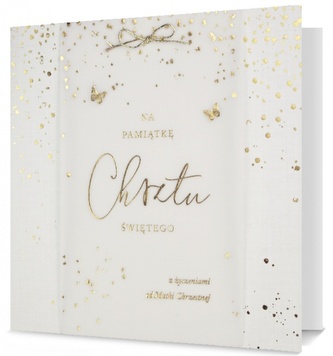 Karnet Chrzest święty SIlver od Matki Chrzestnej UK-SILVER-22