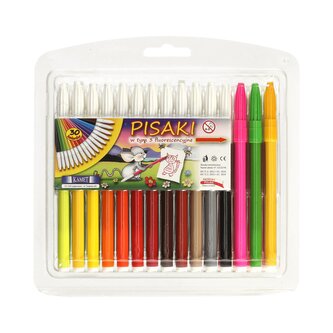 Pisaki T 30 kolorów  ( flamastry )