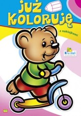 Kolorowanka. Już koloruję - Miś na hulajnodze (A5, 16 str.)