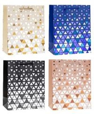 Torebka ozdobna 18x23x8cm hot-stamp mix ROZETTE