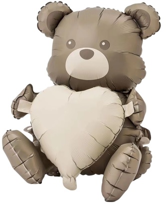 Balon foliowy Miś z serduszkiem 66x66cm