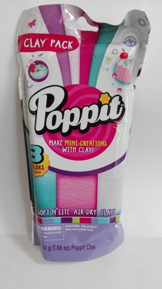 Poppit  plasteliny - zielona, różowa, biała  (PPT17401) *
