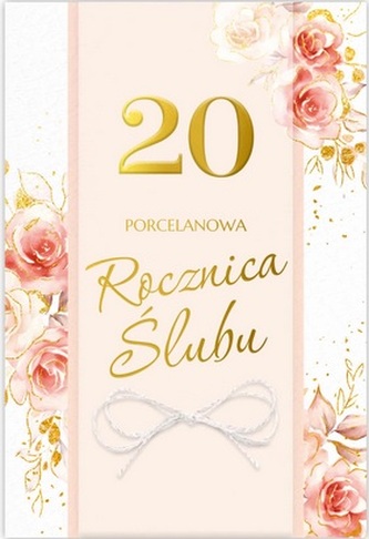 Karnet 20 Rocznica ślubu B6 LUX