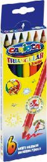 Kredki ołówkowe Carioca  trójkątne Jumbo 6 kolorów 42395-06
