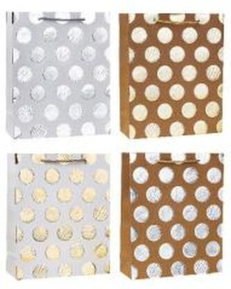 Torebka ozdobna 26x32x10cm hot-stamp mix ROZETTE