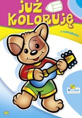 Kolorowanka. Już koloruję - Piesek z gitarą (A5, 16 str.)