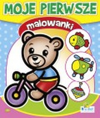 Kolorowanka Moje pierwsze malowanki 1,63x1,92cm16 str. Miś na rowerze