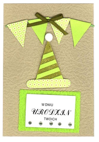 Karnet Urodziny ręcznie robiony