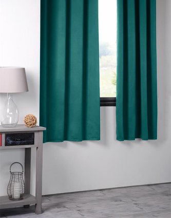 Zatemňovací závěs s řasící páskou "BLACKOUT" 135x180 cm MARIGOT smaragdová (cena za 1 kus) MyBestHome