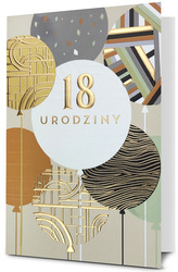 Karnet B6 18 Urodziny, balony HM-200-3192