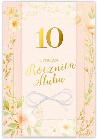 Karnet 10 Rocznica ślubu B6 LUX