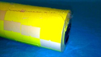 Taśma do metkownicy prosta żółta 1-rzędowa  5szt