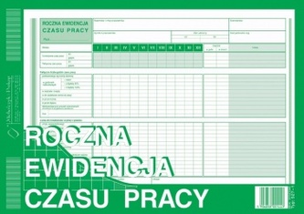 Ewidencja czasu pracy roczna 527-1