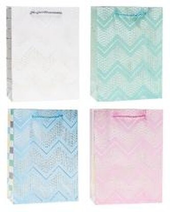 Torebka ozdobna 31x40x12cm hot-stamp mix ROZETTE