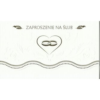 Zaproszenie na Ślub ZSE op.10 szt (zaproszenie składane exclusive)