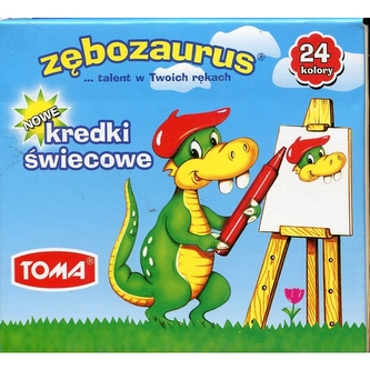 Kredki świecowe Zębozaurus 24 kolory TO-558